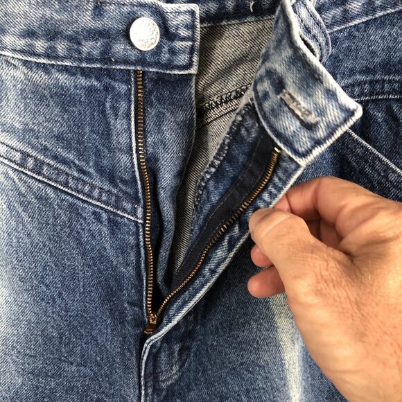 Vintage Jewells Classic Bottoms Jeans Juniors 11 Blue Faded Bareback Western - Picture 14 of 16